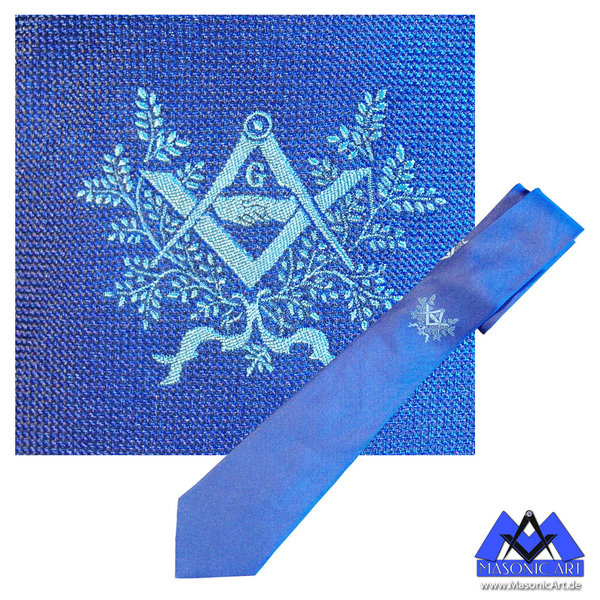 Blaue Freimaurer Krawatte "Mastermason", KRW 009 - blau