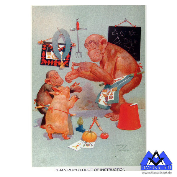 Freimaurer Postkarte / Ansichtskarte "Gran Pops Lodge of Instruction"