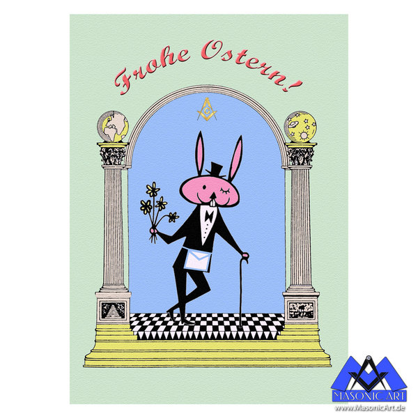 Freimaurer Postkarte / Ansichtskarte "Frohe Ostern"