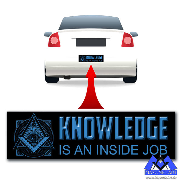 XXL Aufkleber (Stoßstangenaufkleber) "Knowledge is an inside job"