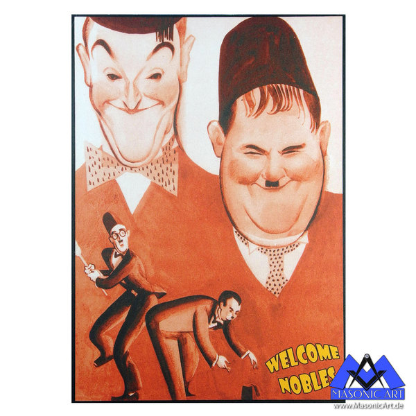 Freimaurer Postkarte / Ansichtskarte "Shriners / Laurel und Hardy"