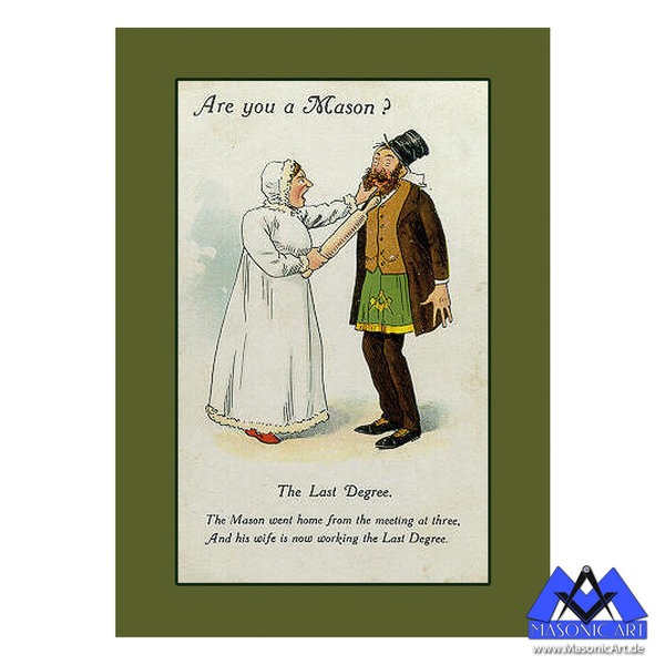 Freimaurer Postkarte / Ansichtskarte "Are You a mason? - The last degree - wife"