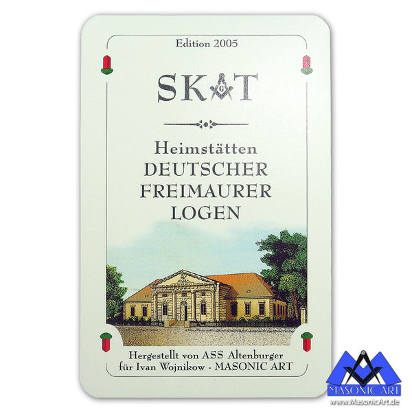 10 x Freimaurer Skat-Spielkarten "Heimstätten deutscher Freimaurerlogen"